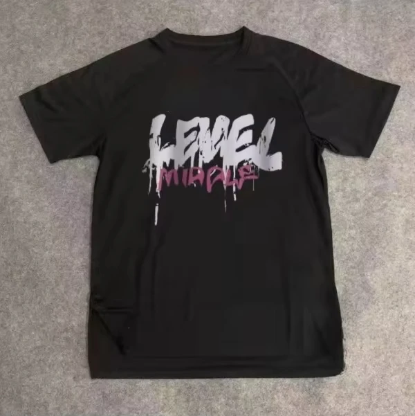 

2025 Fashioion 100% Pure Cotton Men's and Women's Neutral T-shirt Horizontal Middle Letter Printed Casual Short Sleeve T-shirt