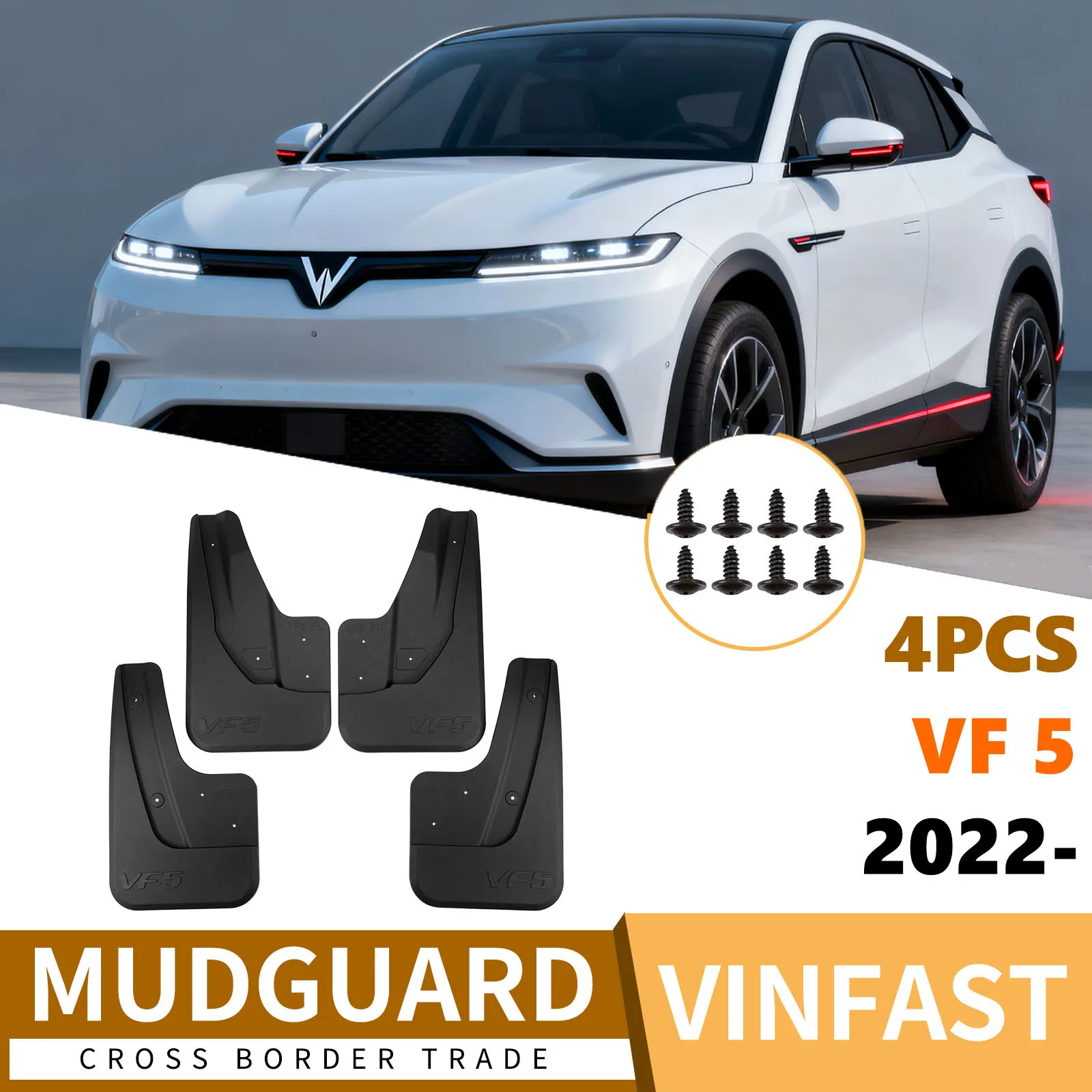 

Для VinFast VF 5 2022-2025 автомобильная шина, крыло, кожа, брызговики, автомобильное крыло, универсальное украшение на крыло