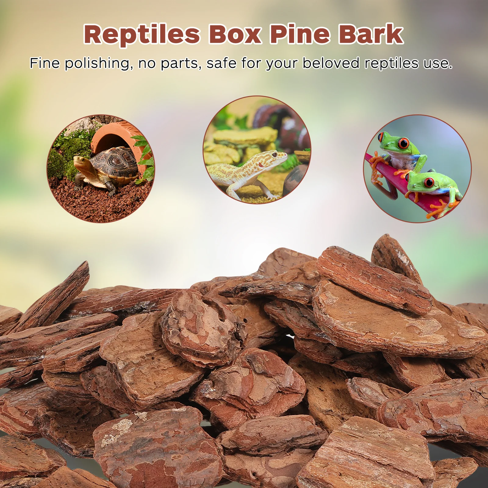 1 حزمة 500 جرام صندوق الزواحف المواد المناظر الطبيعية الصنوبر النباح للزواحف صندوق تغذية ديكور خزان السلاحف الغابات المطيرة زخرفة الحيوانات الأليفة