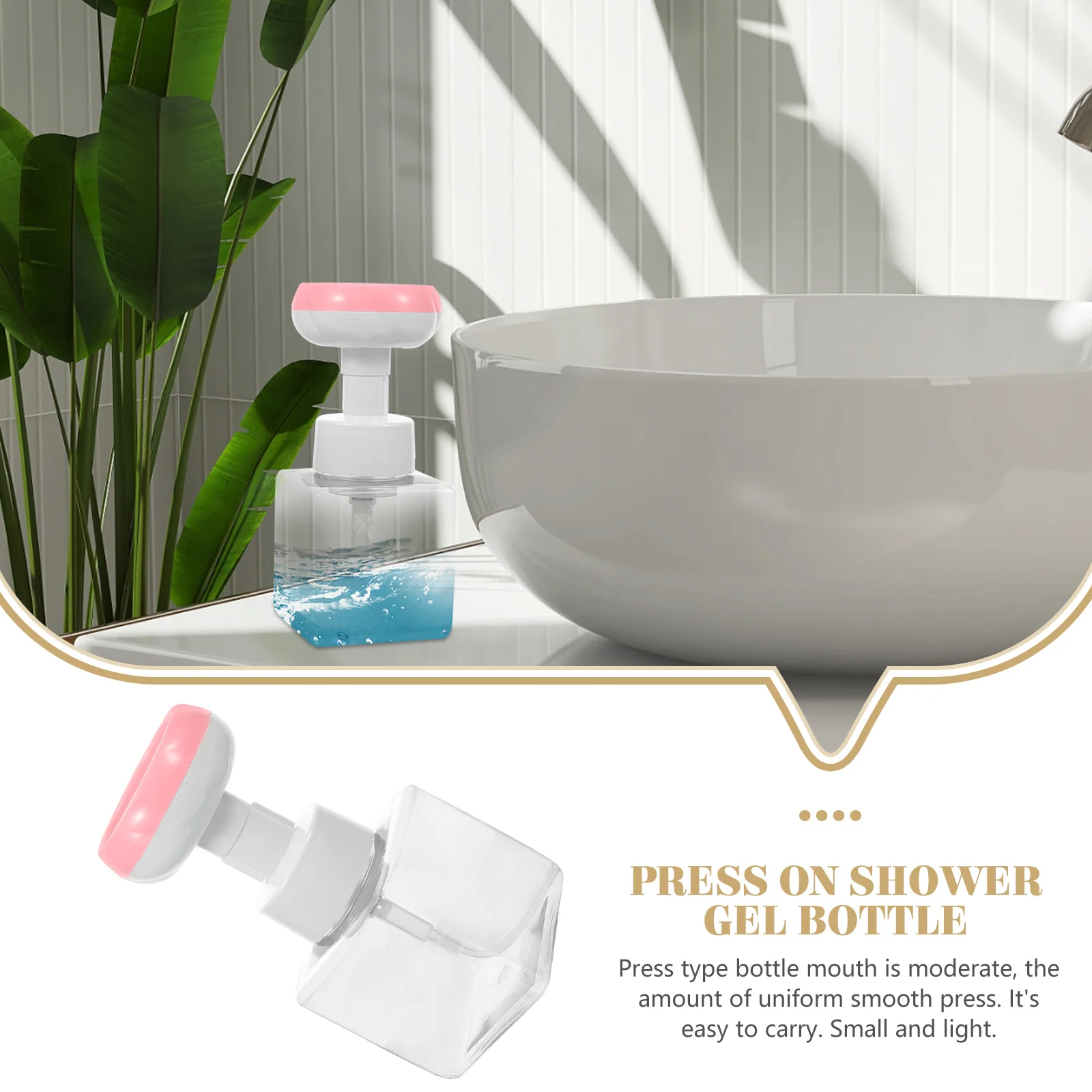 

Foaming Hand Soap Dispenser 250ML Portable Bathroom Pump Bottles Travel Kitchen Flowers Empty Refillable Lightweight Practical