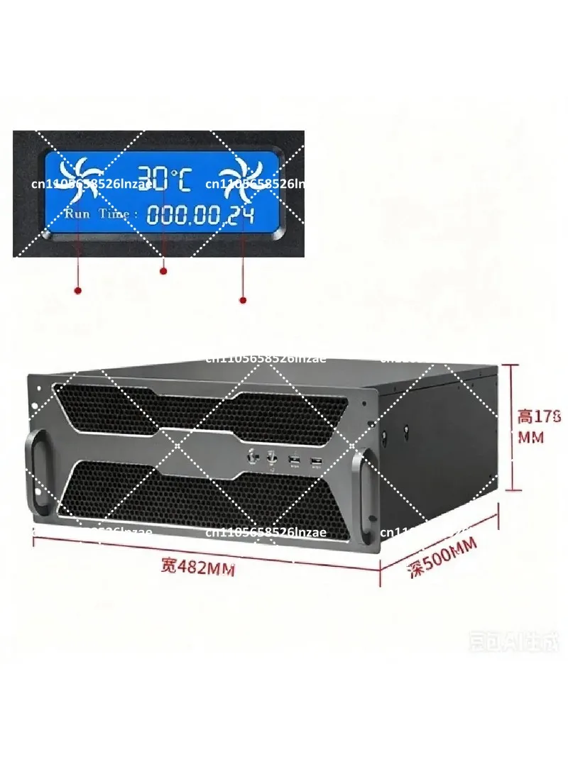 Industrial Control Chassis 660 Deep Temperature Control Screen USB 3.0 Video E-ATX Dual Channel Rack Computer