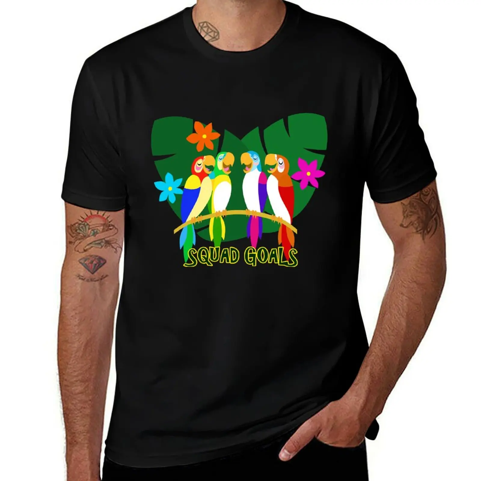 

Feathered Friends Squad Goals T-Shirt funny t shirts dark humor t shirts for man graphic funny cotton t shirt pack T-Shirt