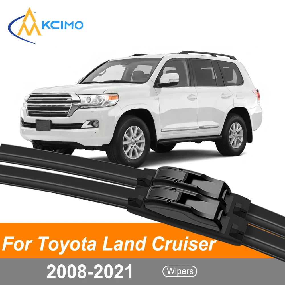 

Durable Blade Wipers Set of 2 For Toyota Land Cruiser J200 2008-2021 Quiet Streak-Free Cleaning Front Windshield Wiper Blades