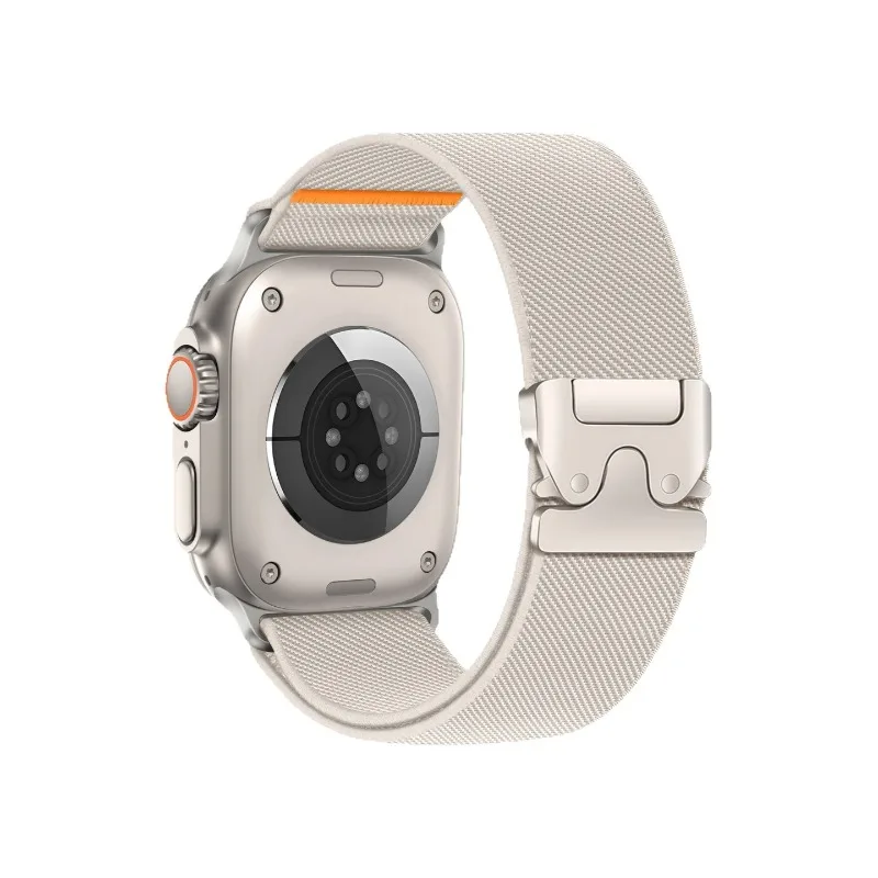 This New Popular Color Elastic Band Is Suitable for The Entire Series of Applewatch Watches with Parachute Clasp Fashion Designs