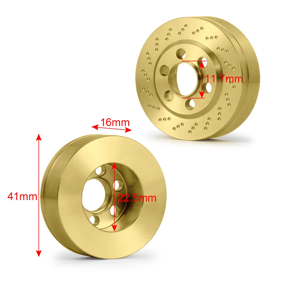 AXSPEED Brass Brake Disc Weights Internal Counterweight for 1.9 2.2 Inch Wheel Rims 1/10 RC Crawler TRX4 TRX6 Axial SCX10 Capra