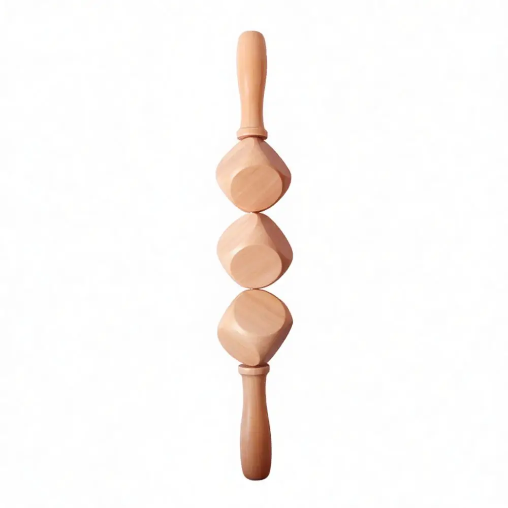 Wooden Massage Kit Beech Wood Scraping Cup Rolling Stick Mushroom Scalp Applicator Deep Tissue Body Relaxation Body Wellness