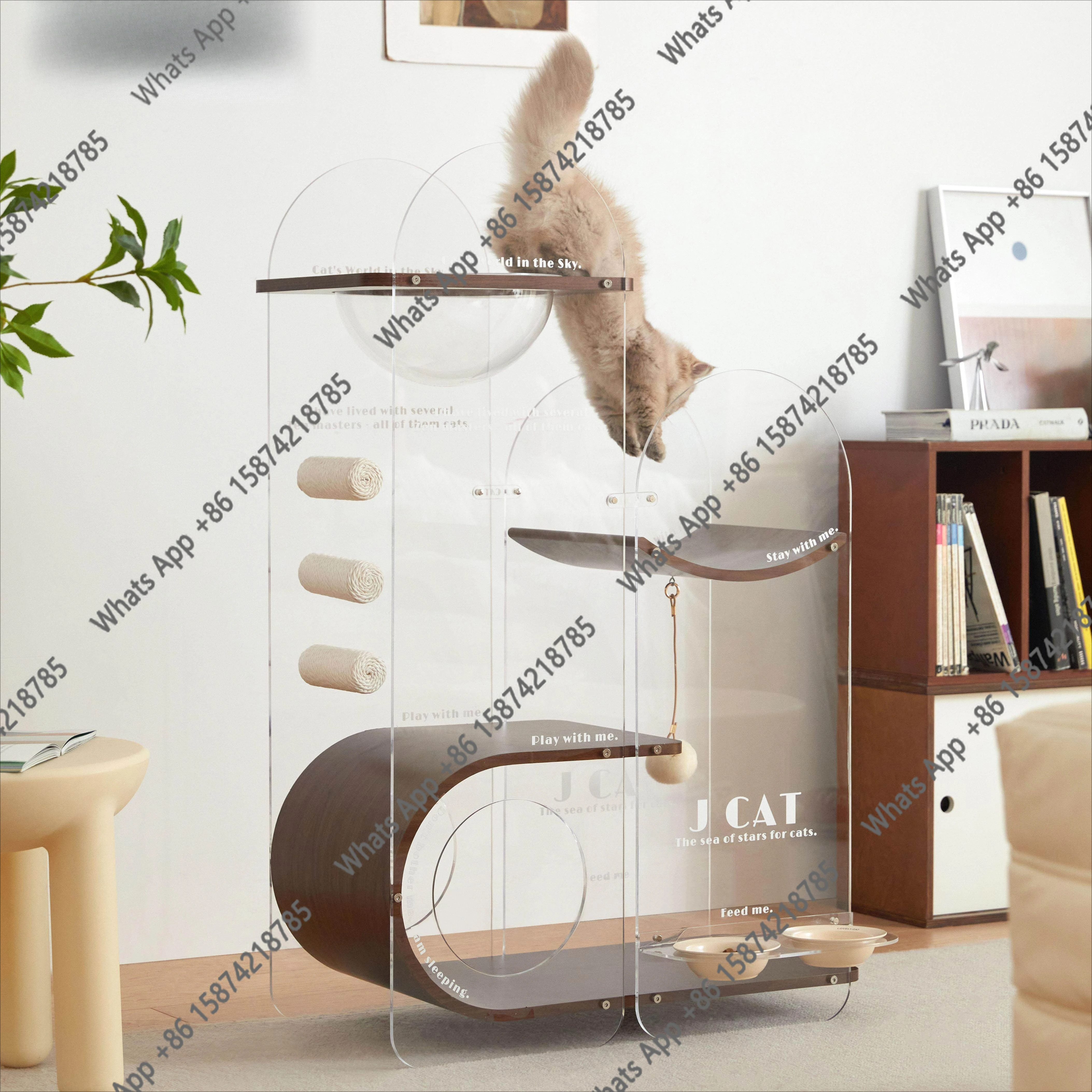 Medieval design sense, high-end cat climbing frame cat nest space capsule cat integrated pet scratching column designer mode