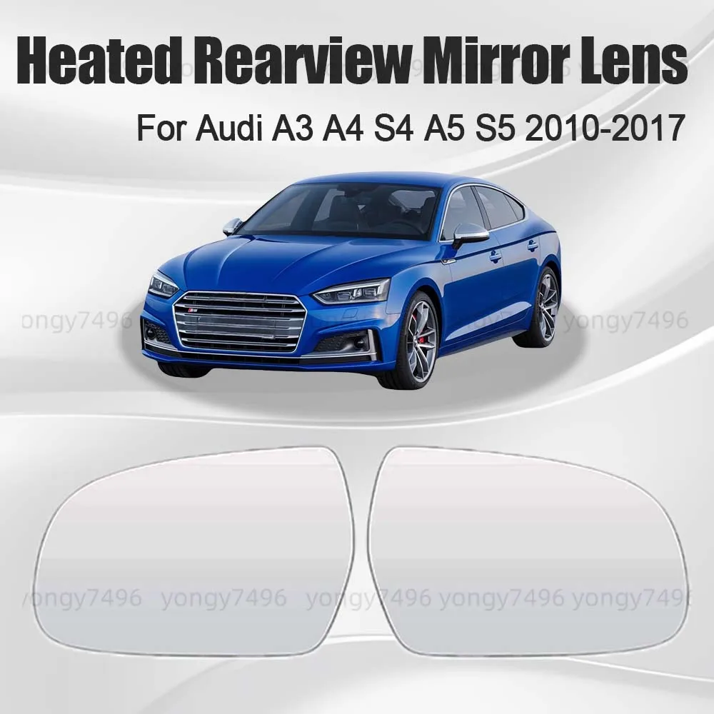 

Car Wide Angle Heated Rearview Mirror Lens For Audi A3 A4 S4 A5 S5 2010 - 2017 Car Rearview Accessories Exterior Mirrored Glass