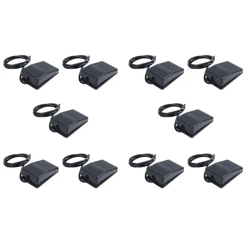 

Лидер продаж-10X AC 250 В 10A SPDT NO NC противоскользящий пластиковый педальный переключатель мгновенного действия черный