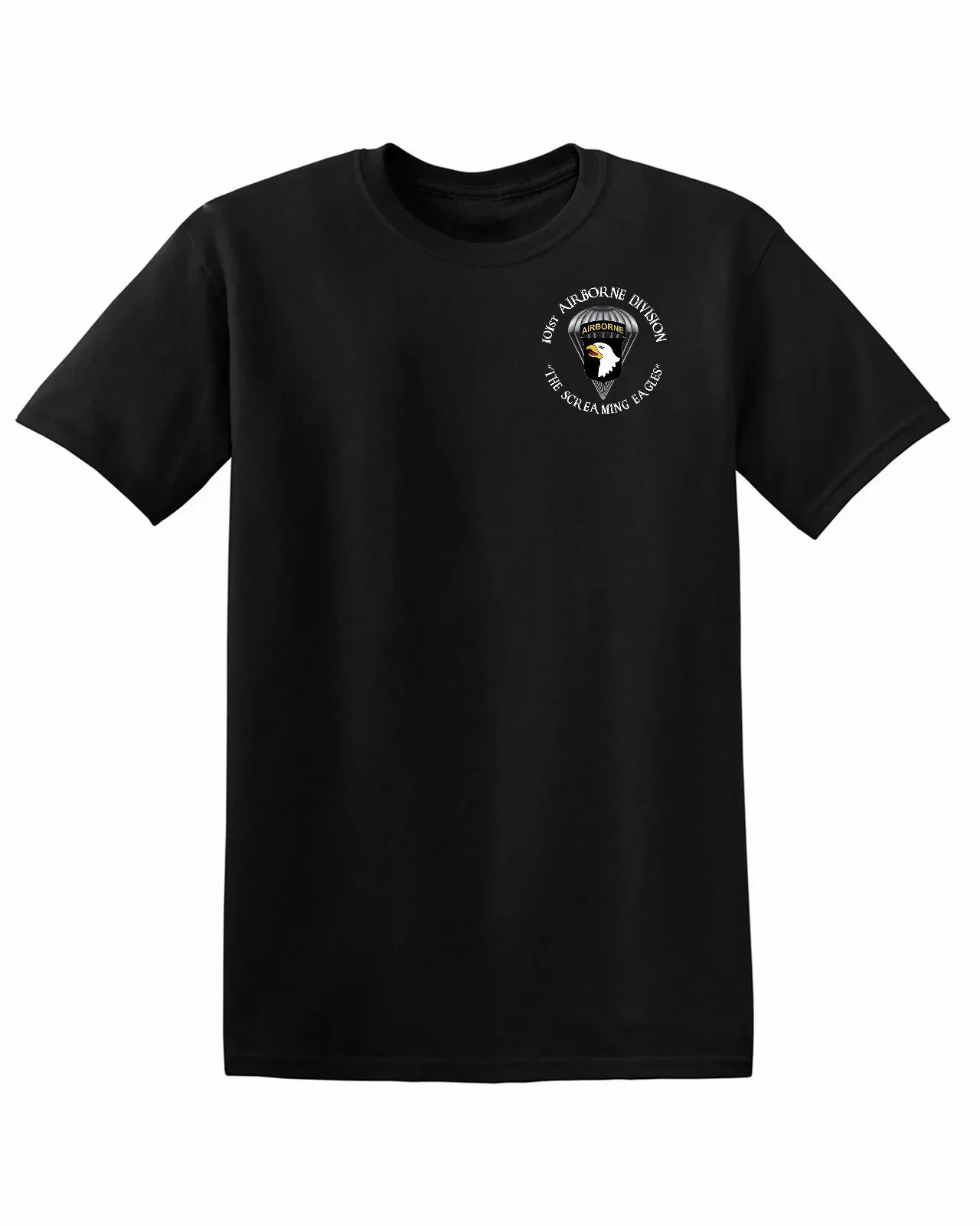 101st Airborne Division Screaming Eagle T-Shirt 100% Cotton O-Neck Summer Short Sleeve Casual Mens Tshirt Size S-5XL Round Neck