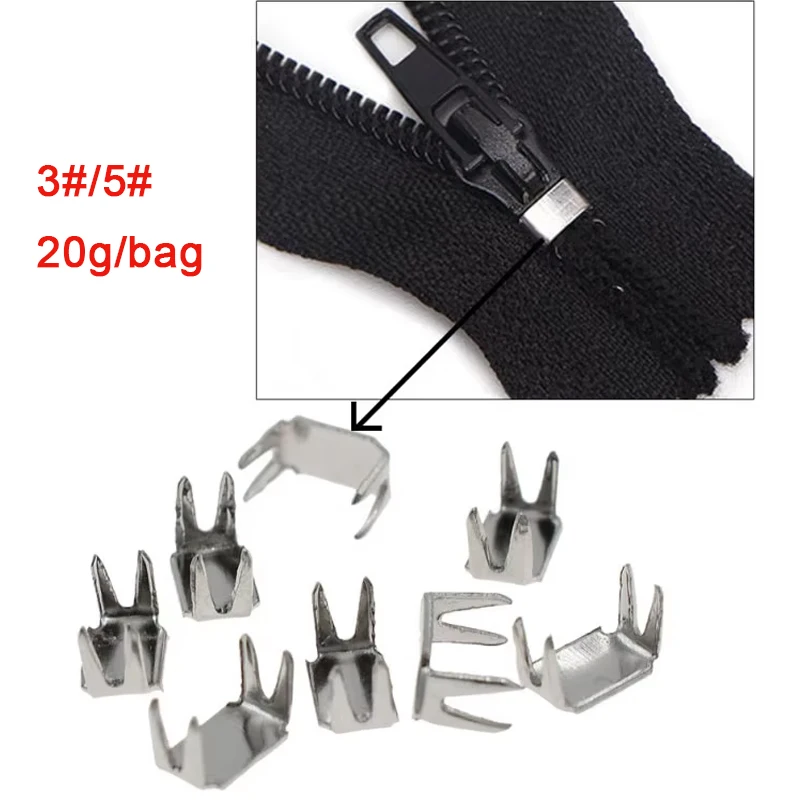 3 #   5 #   Hochwertiger Metall-Reißverschlussstopper zur Reparatur von Reißverschlüssen, Schneiderwerkzeug, DIY-Zubehör