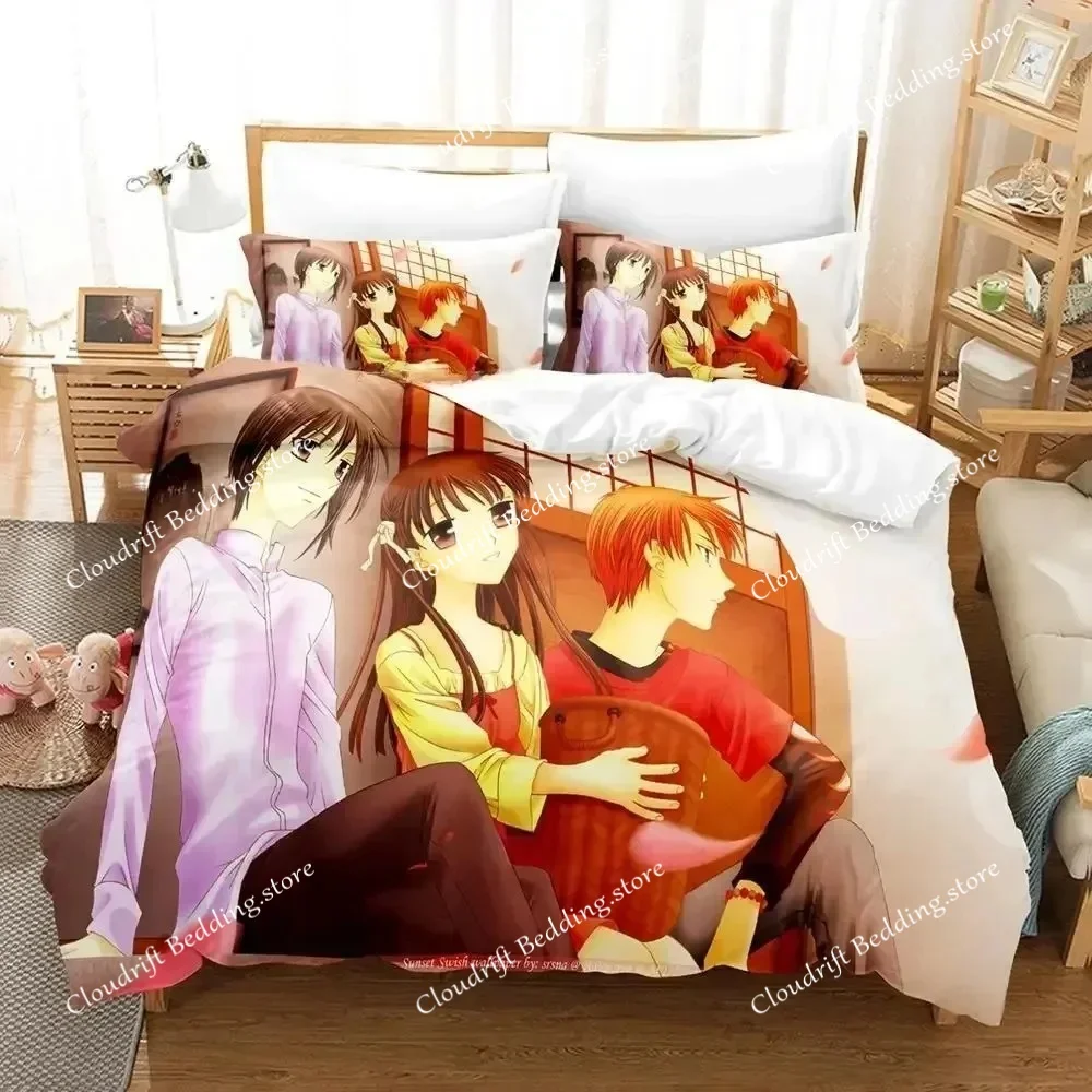 

Fashion Anime Personality Fruits Basket Bedding Set Single Twin Full Queen King Size Bed Set Adult Kid Bedroom Duvet Cover Sets