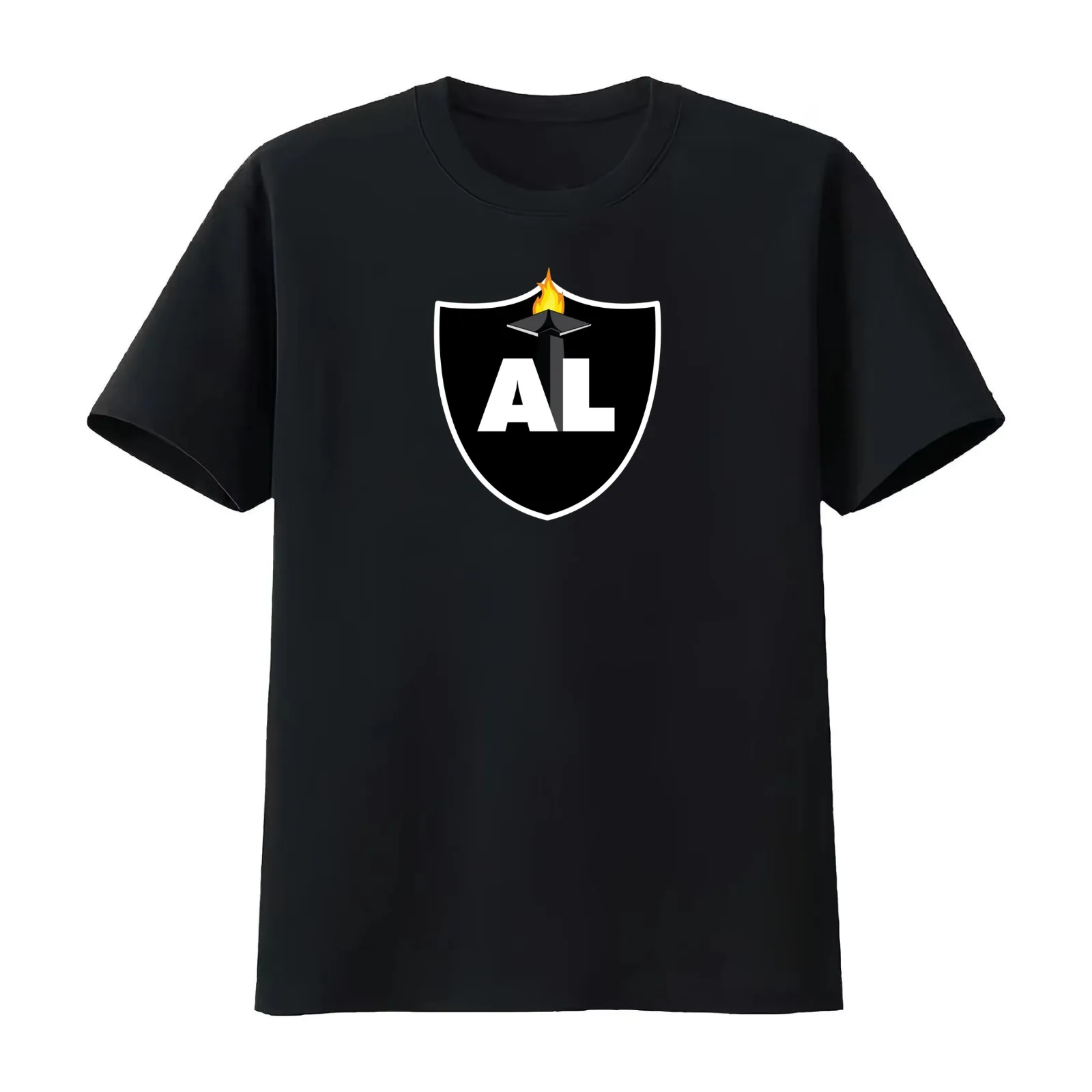 AL TORCH T-Shirt Summer Casual Cotton Tee Oversized Streetwear Tops Vintage Graphic Print Loose Fit Short Sleeve