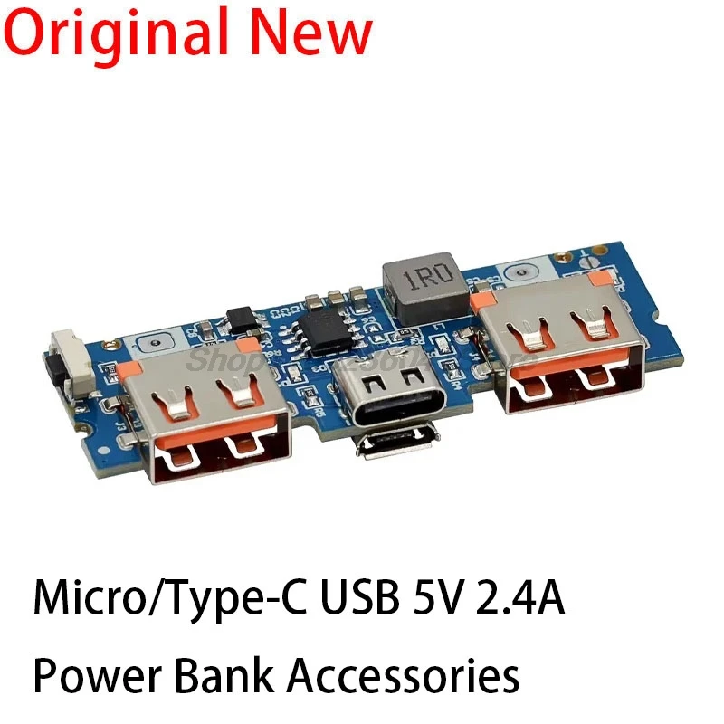 Micro/Type-C USB 5V 2.4A Dual USB 18650 Boost Battery Charger Board Mobile Power Bank Accessories For Phone DIY