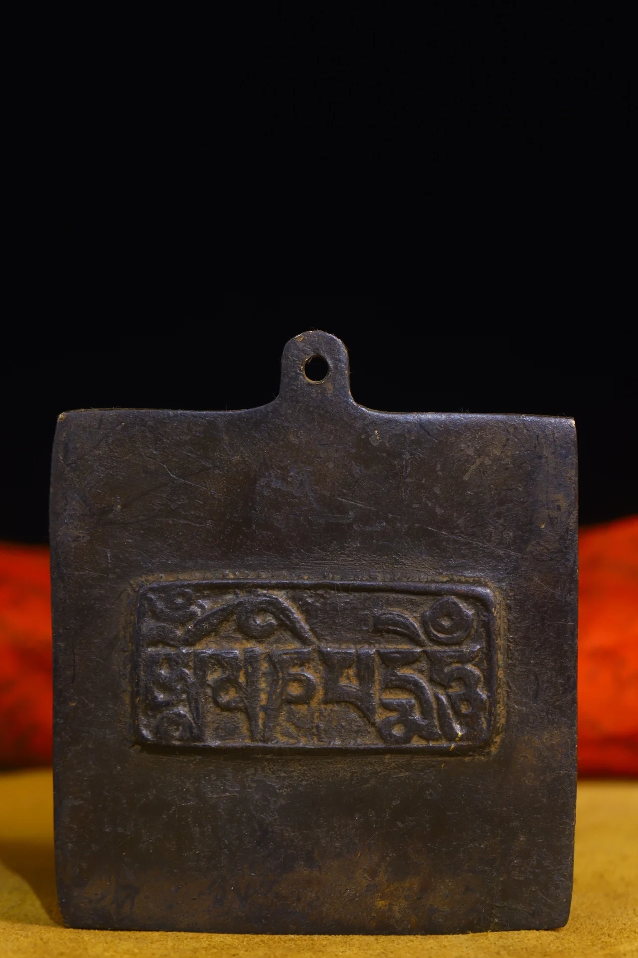 

4 "Xizang народная бронза киноварь шесть слов припрей зодиакальные узоры животных карта Будды кулон амулет Дхарма