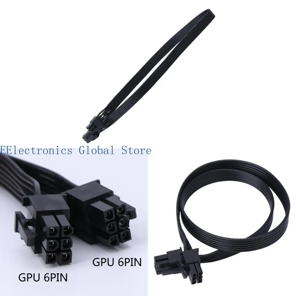 

462B PCIE 6PIN Male to Male Module Cable for Gaming Graphics Card 6Pin Male To Male Modular Cord 18AWG
