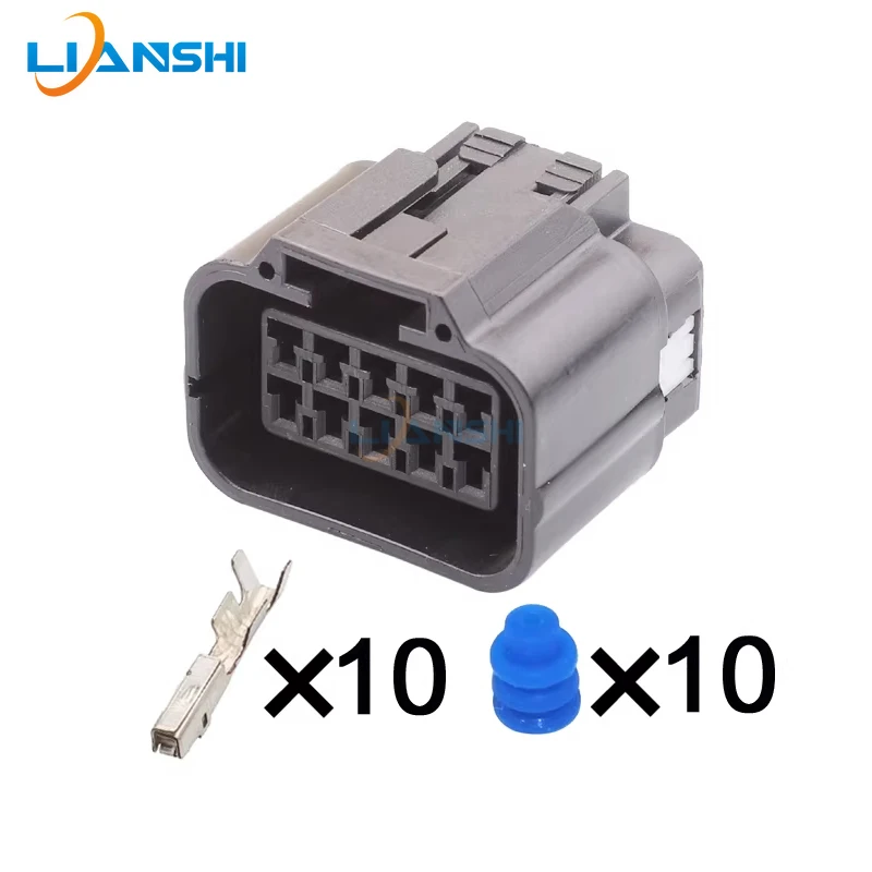 10 Pin 1.2mm Waterproof Automotive Connector Male Plug Compatible with Toyota Nissan Honda for Throttle Position Sensor Wiring H