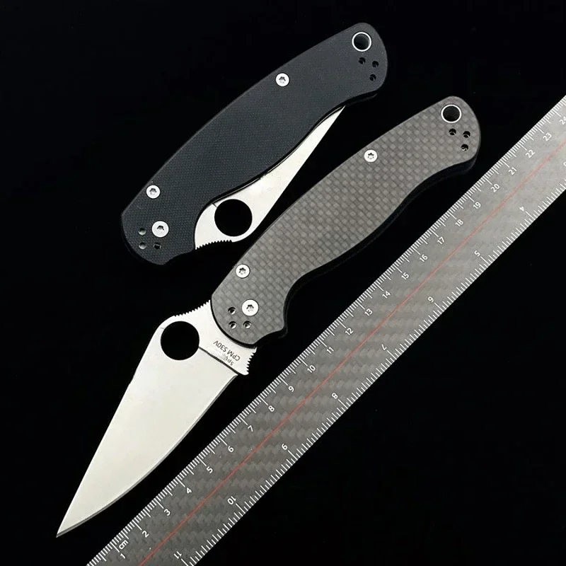 

C81 Folding Knife Carbon Fiber Handle a Folding Knife Sharp Portable Self-Defense Knife Outdoor Camping EDC Utility Knife