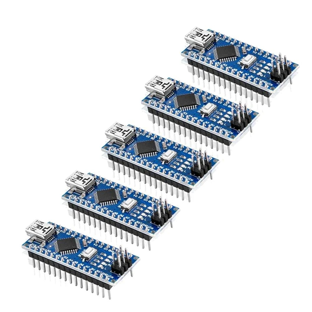 

Плата микроконтроллера Nano V3.0 ATMEGA328P, плата для Arduino(Nano X5), 5 шт., CH340C 5 в 16 м Mini USB