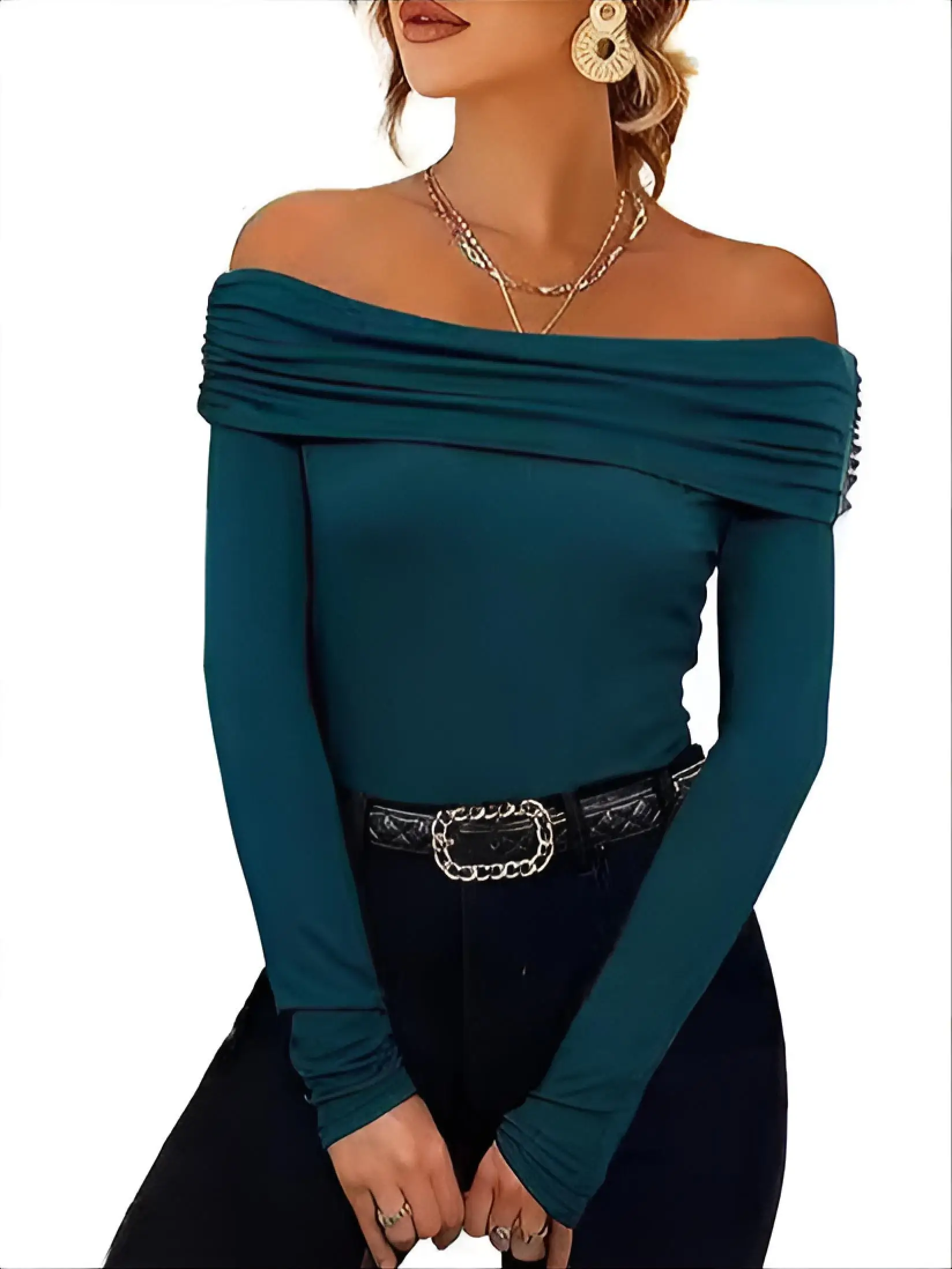 

Off Shoulder T-Shirt Stripe Womens Base Cottagecore Round Neck Print Gothic Club Hotgirl Original Trendy Festival Holiday Fresh