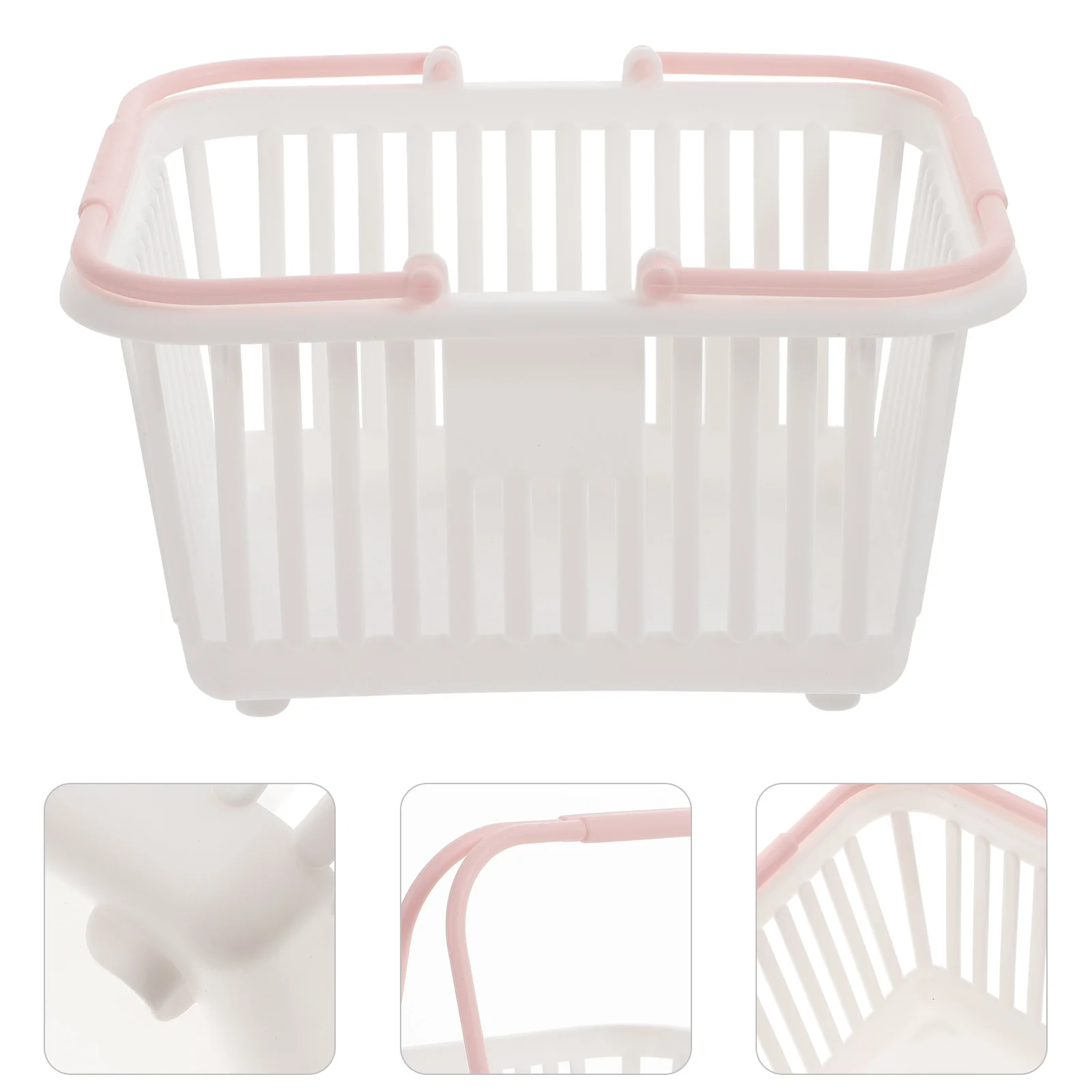 3 Pcs Shopping Basket with Handles Storage Baskets Plastic Toy Garden Harvest Laundry