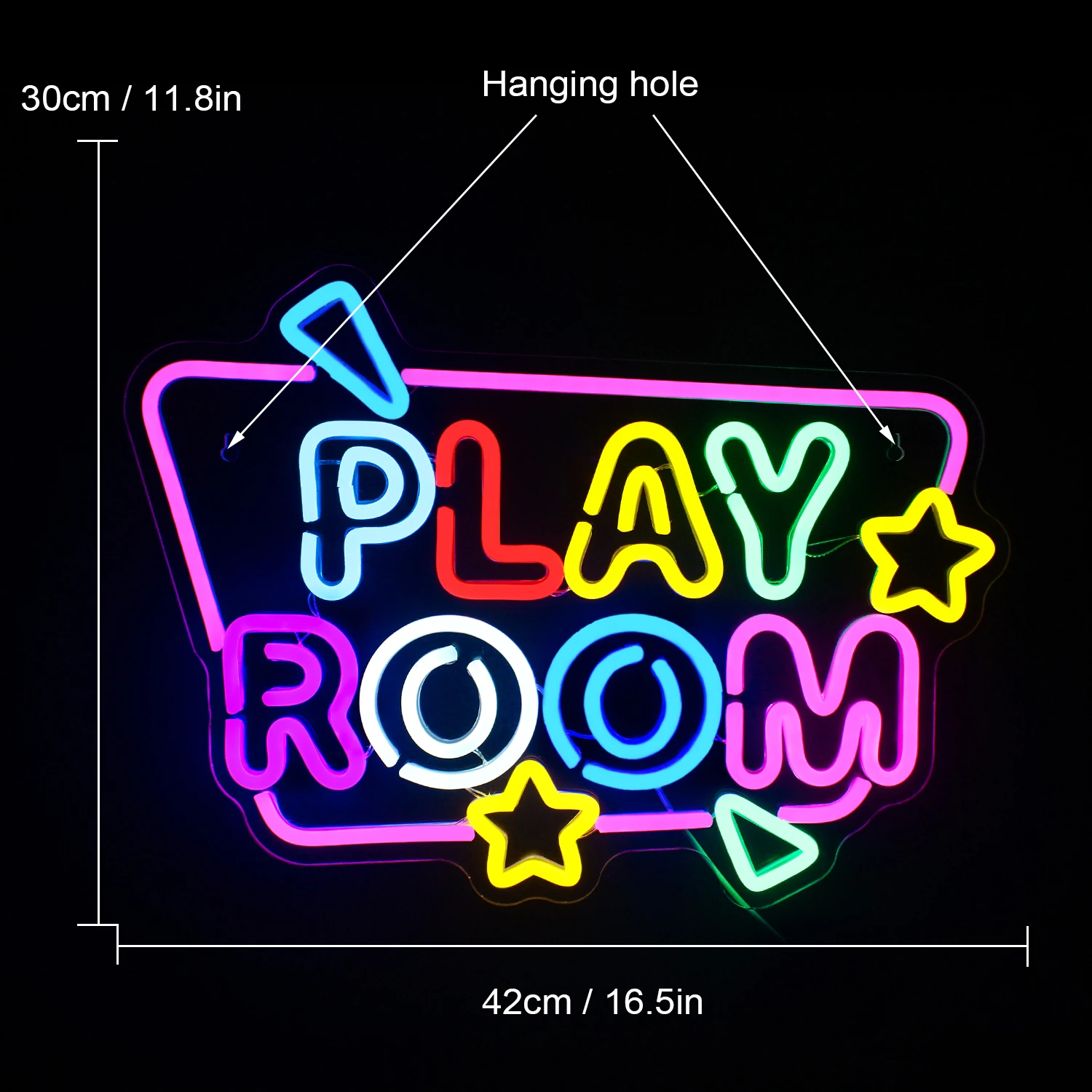 Play Room Neon Sign Color Mix Led Lights Up Sign Gamer Room Decoration USB Powered For Home Bars Game Area Decor Gaming Lighting