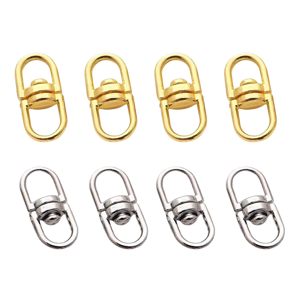 5Pcs Stainless Steel Rotatable Clasps Hooks Keychain Ring Key Ring Connectors For DIY  Bag Phone Chain Ornament Jewelry Making