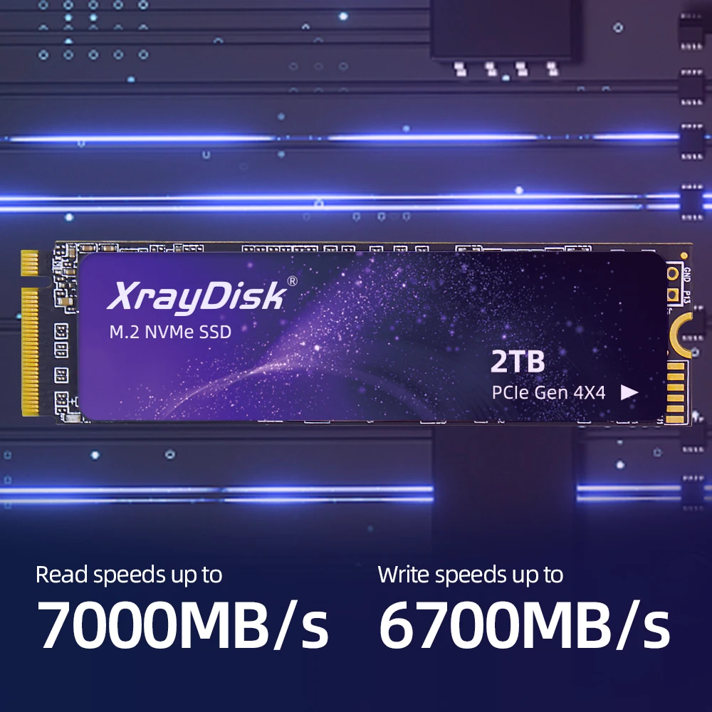 Imagem -02 - Xraydisk Disco Rígido Interno para Desktop e Laptop Solid State Drive Nvme M.2 Pcie Gen3x4 Gen4x4 2280 Ssd 2tb 512gb 1tb