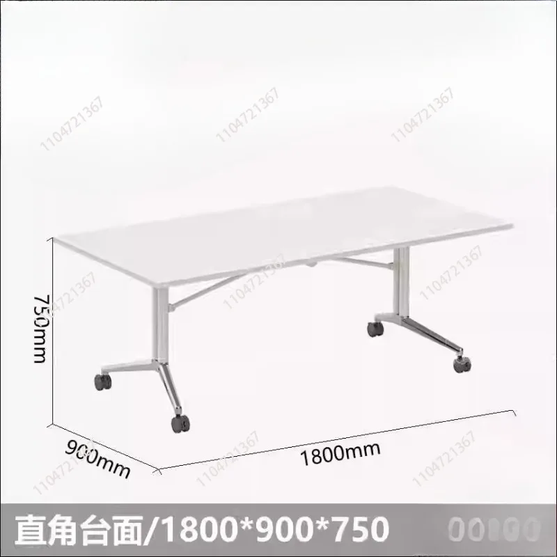 Folding Conference Table Long  Training Desk Desk Splicing Mobile Folding Multifunctional