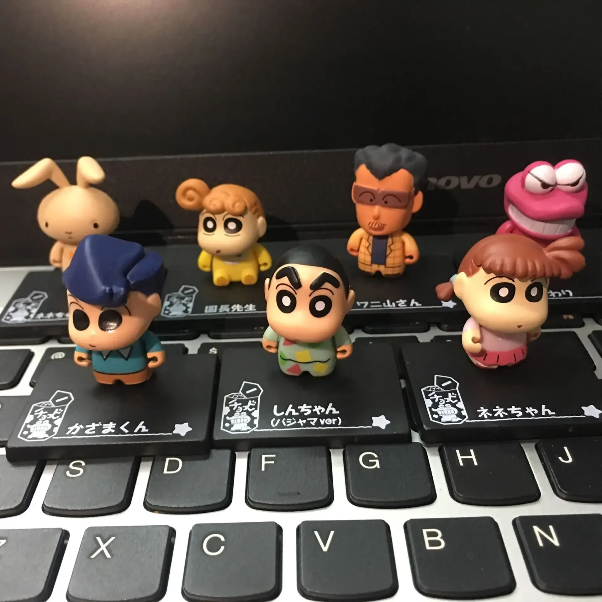 

7pcs/set 5CM BANDAI 2025 Anime Crayon Shin-chan kindergarten Kawaii Figure PVC Model Toys Doll Collect Ornaments Gifts