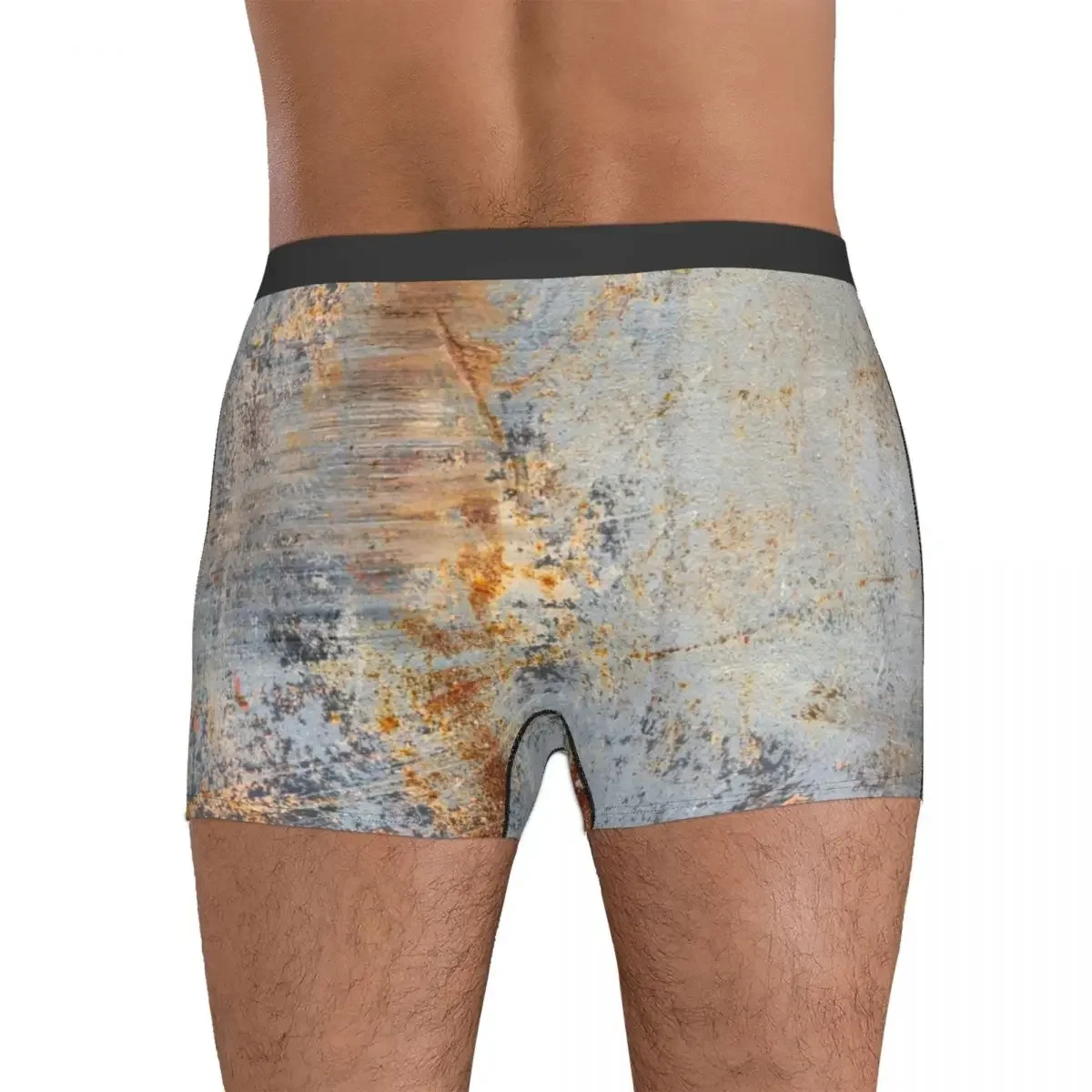 Boxer Underpants Shorts Burn Blue Rust Panties Men's Comfortable Underwear for Homme Man Boyfriend Gifts