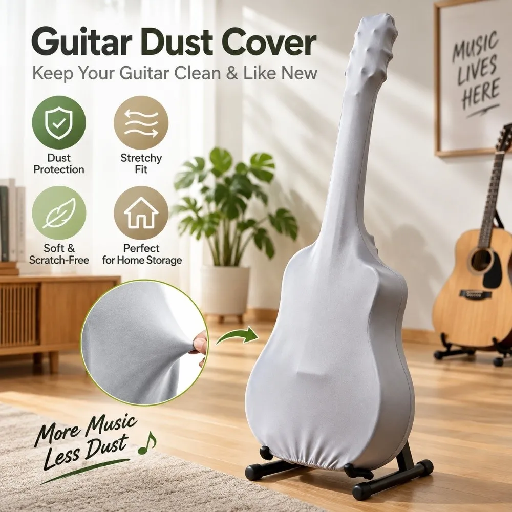 High Elasticity Guitar Dust Cover 36-41Inch Scratch-resistant Storage Case Soft Easy Application Instrument Protective Cover
