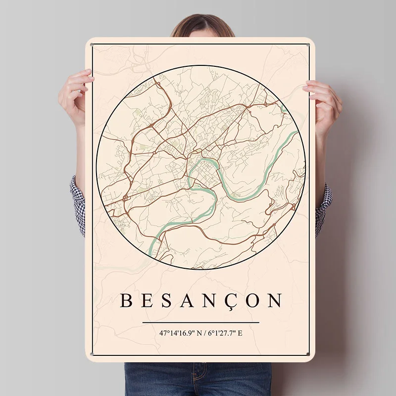 

Оловянная вывеска Besanon, настенный художественный постер, украшения для гаража для дома, винтажные металлические вывески в стиле ретро для украшения дома, интерьер, офисный декор