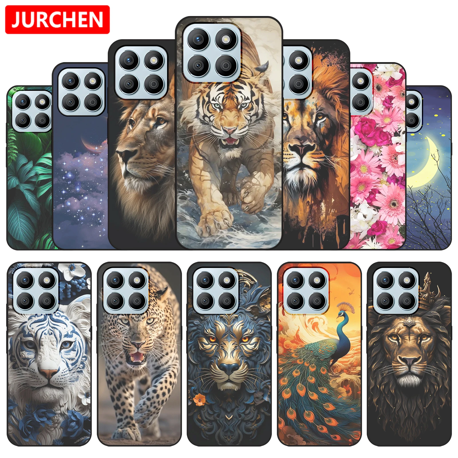 Silicone Case For Huawei Honor X8B Cute Tiger Dog Cat Wolf Cartoon Pattern For Honor X8 B X 8B LLY-LX1 LLY-LX2 LLY-LX3 TPU Cover