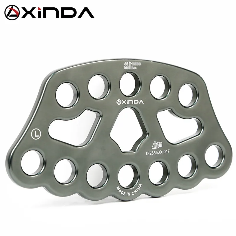 XINDA Professional Accessory Split Rope Plate Divide 4-hole Force Plate Outdoor  Four-hole Plate Rock Climbing Equipment