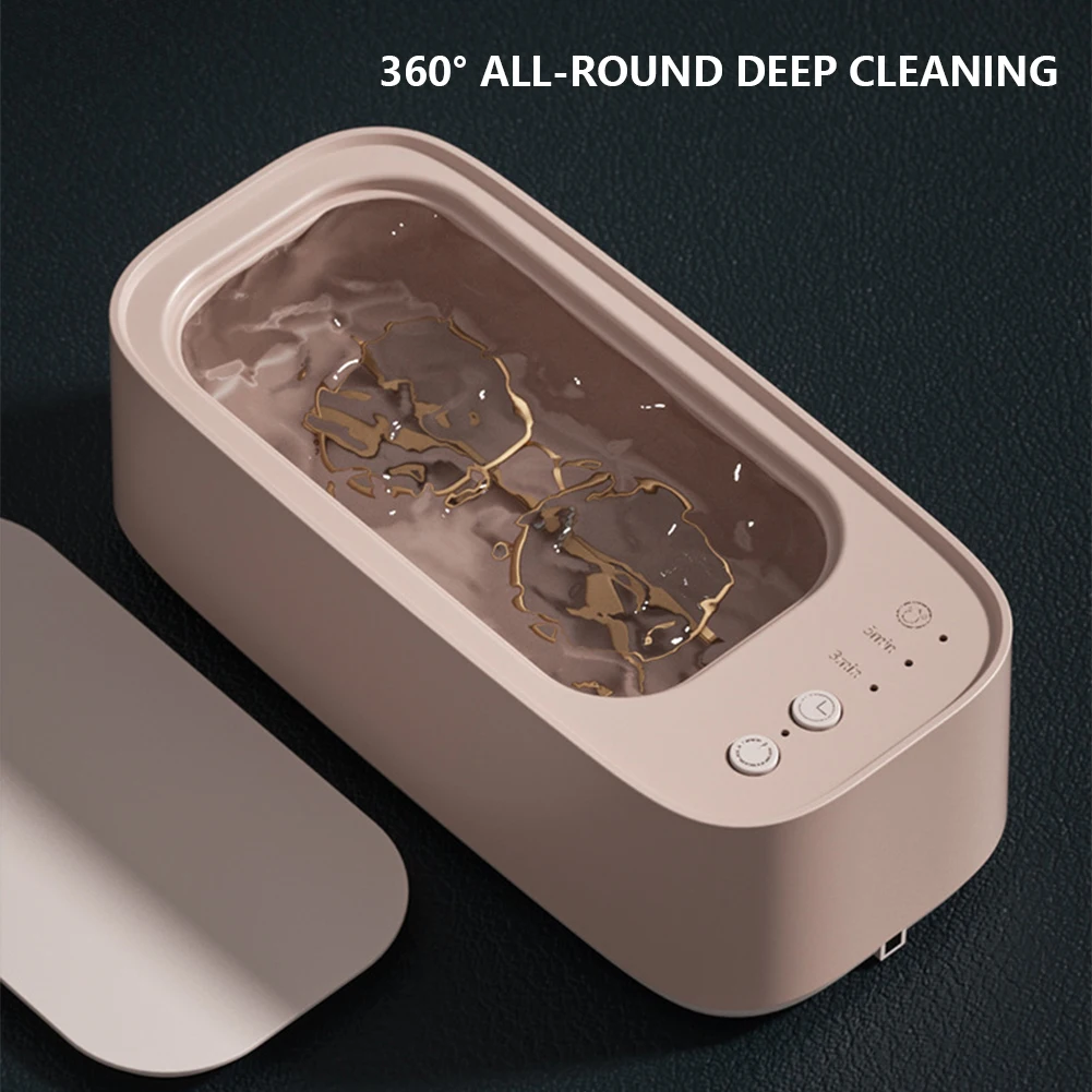 Ultrasonic Cleaning Machine 500ml 3 Gear Timing Vibration Cleaner for Braces/Comb/Razor/Makeup Brush/Jewelry/Eyeglasses/Watches