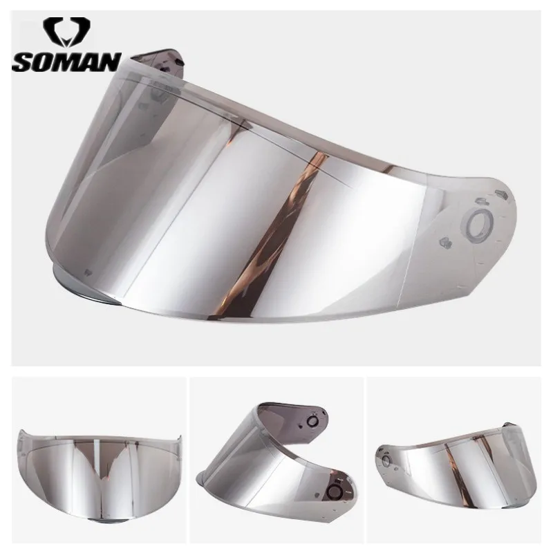 

SOMAN Motorcycle Helmet Lens for SOMAN-F2 Helmet Visors Sunscreen High Definition Lens UV Protection Viceras Para Casco