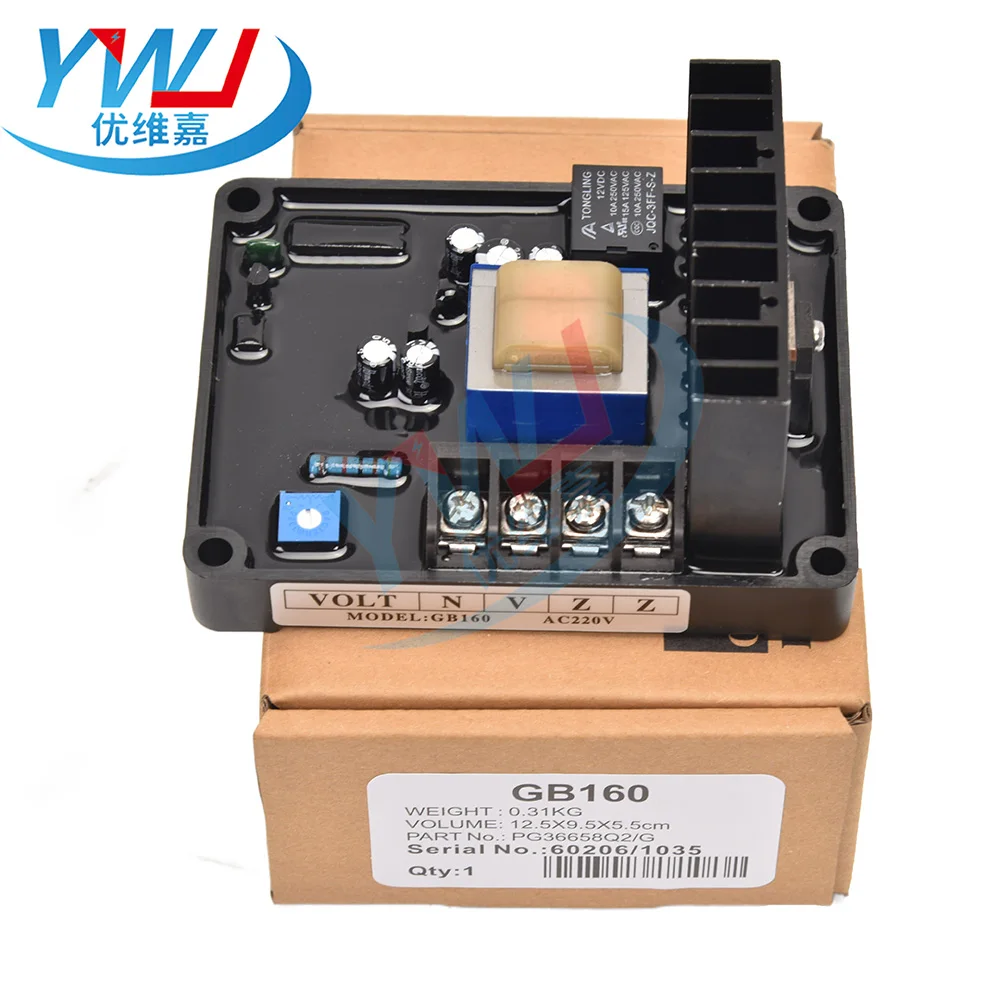 Gb160 Gb170 380v 220v 30kw Generator Stabilizer Avr Automatic Voltage Regulator Brushed Diesel Current Adjustable