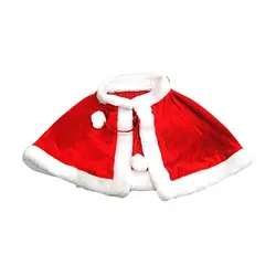 2024 New Red Velvet Cape Dress up Christmas Costume Cloak for Carnival Xmas Supplies
