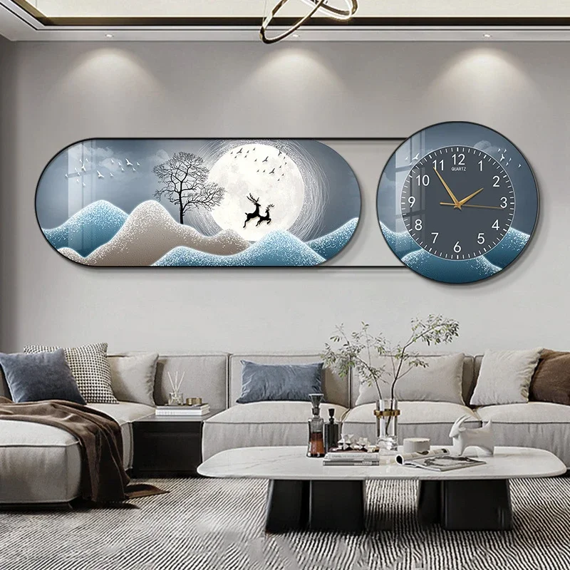 Led Art Mural Clock Wall Minimalist Digital Stylish Unique Chinese Style Wall Watch Relogio De Parede Living Room Decoration