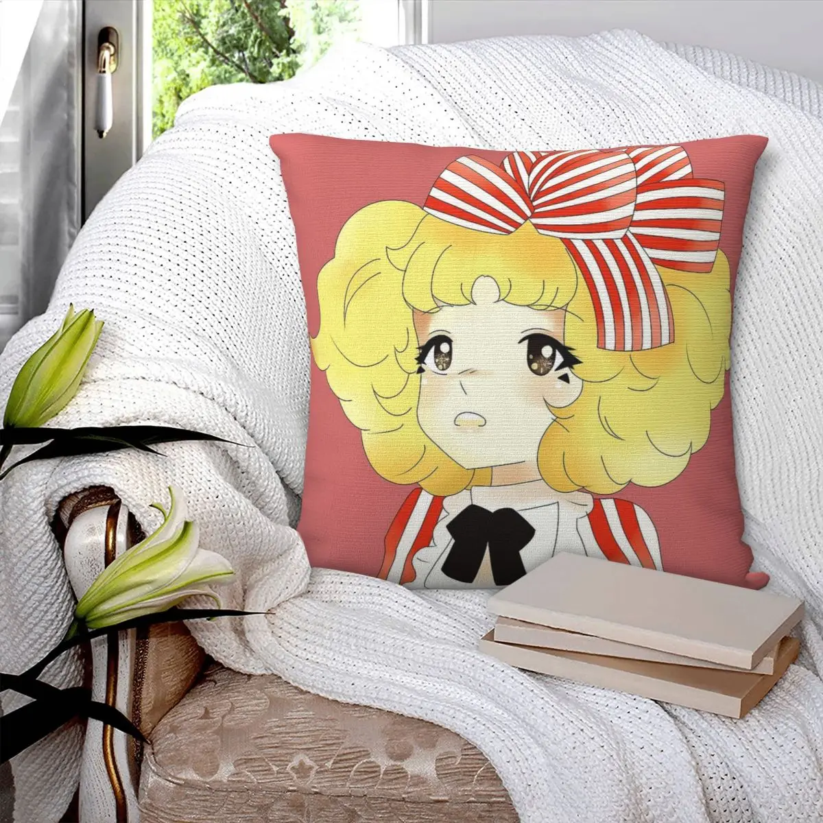 

Наволочка Candy Candy Manga в стиле аниме с принтом, полиэстер, чехол для подушки, украшения, наволочка для гостиной, квадратный 45*45 см