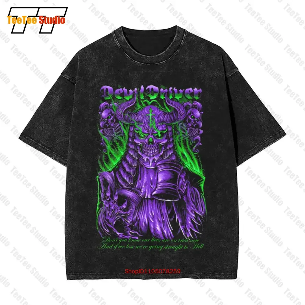 Devildriver Judge Neon Band Logo Vintage Oversized T-Shirt QQ14