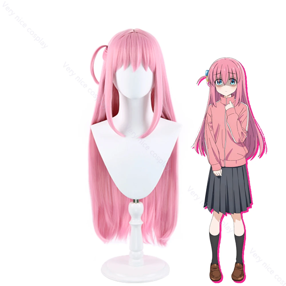 

Anime Bocchi the Rock! Gotou Hitori Cosplay Wig Gotou Hitori Synthetic Hair Heat Resistant Halloween Role Play Wig +Wig Cap