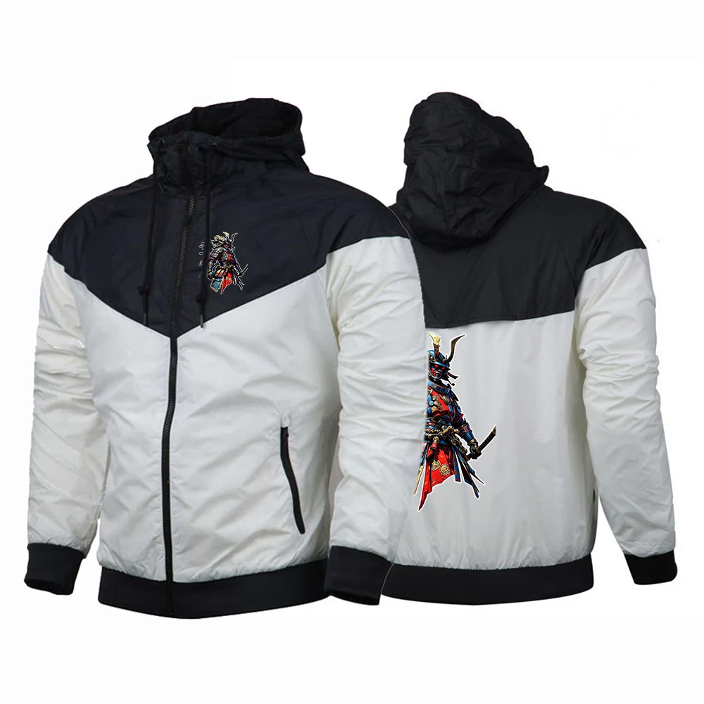 Street-style Samurai Pattern Logo 2026 Sweatshirt Men's Hooded Jacket Spring Autumn Lightweight Travel Portable Coat Hoodies