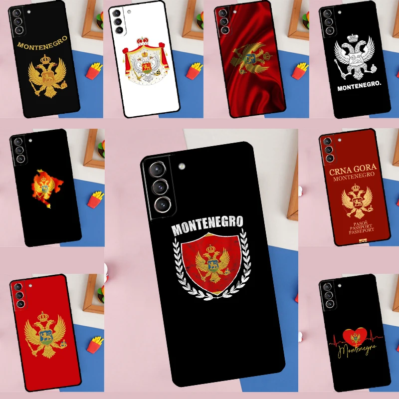 Montenegro Flag Case For Samsung Galaxy S22 S23 Ultra S21 S20 FE S9 S10 S22 S23 Plus Note 10 Note 20 Ultra Cover