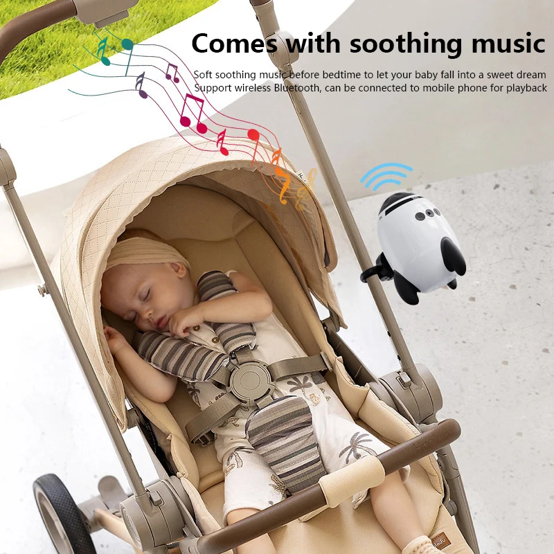 

Шейкер для детской коляски Портативное успокаивающее устройство для сна ребенка с белым шумом и функцией Bluetooth Интерфейс Type-C