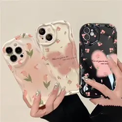 Case For OPPO Realme C35 C55 C21Y C25Y C11 C33 C31 C20 C21 C12 C15 C25 C30 C30S C25S C2 5 5i 5s 6i cover Tulip Flower Soft
