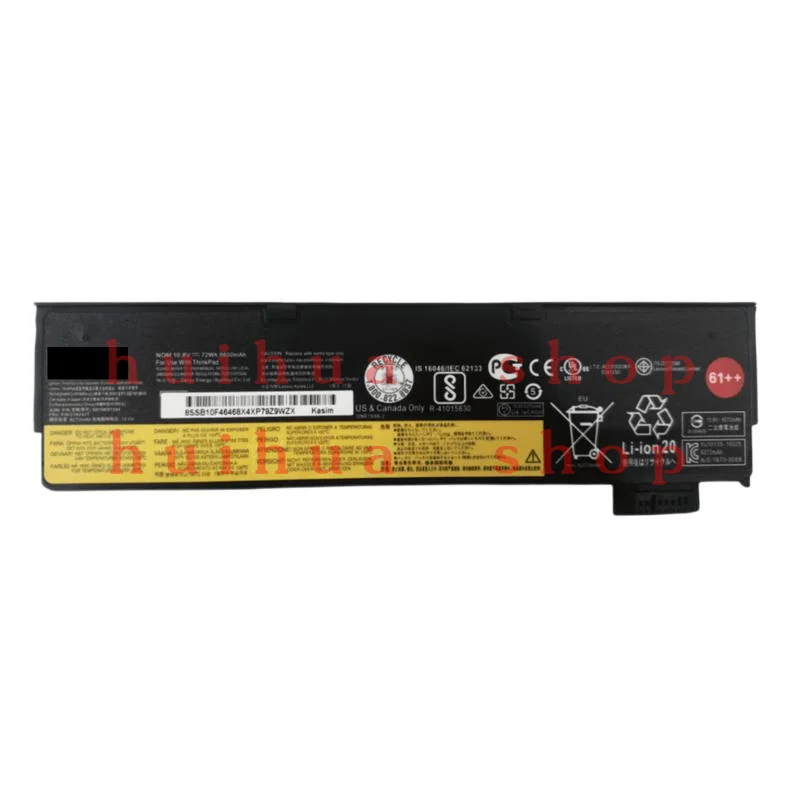 

72Wh 61++ Original Battery for Lenovo ThinkPad T470 T570 T480 01AV423 01AV424