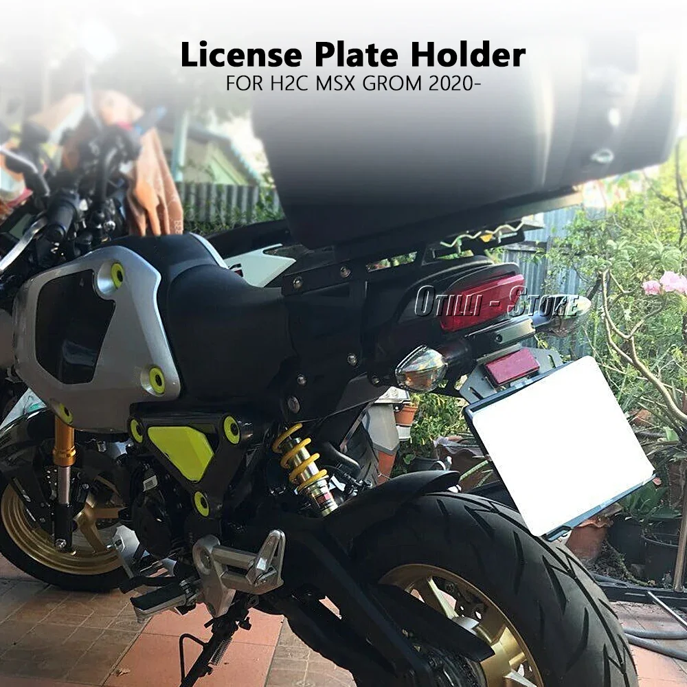ホンダ H2C MSX グロム 2020 2021 2022 オートバイ黒ナンバープレートホルダーフェンダーエリミネーター登録ブラケット H2C Msx グロム