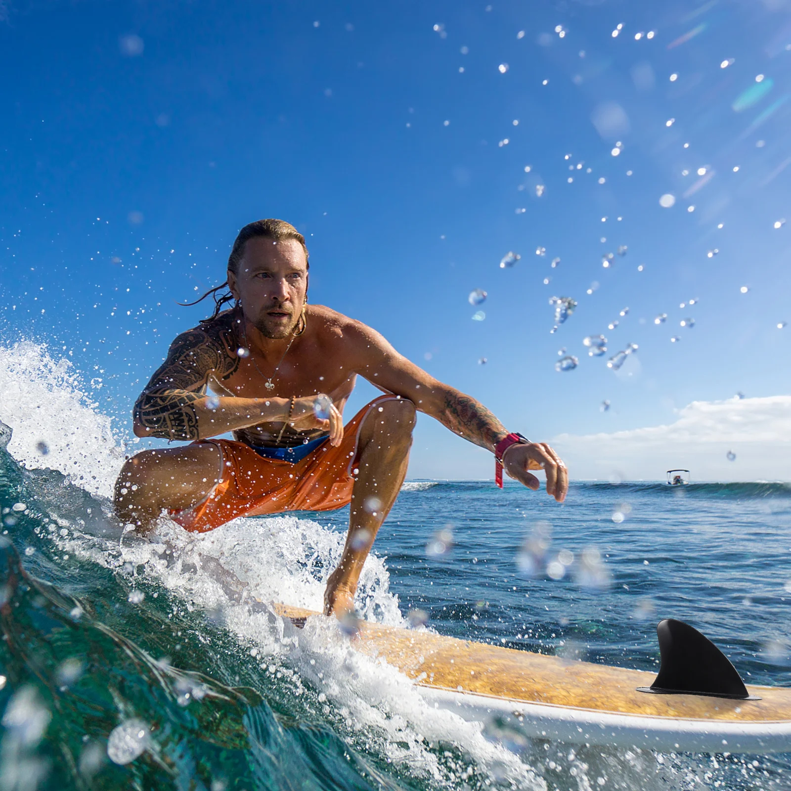 

Нейлоновый плавник для лонгборда, средний шаблон, хвостовой плавник с полным контуром для быстрого переворачивания, плотный дуговой контроль, прочный разделитель воды для доски для серфинга